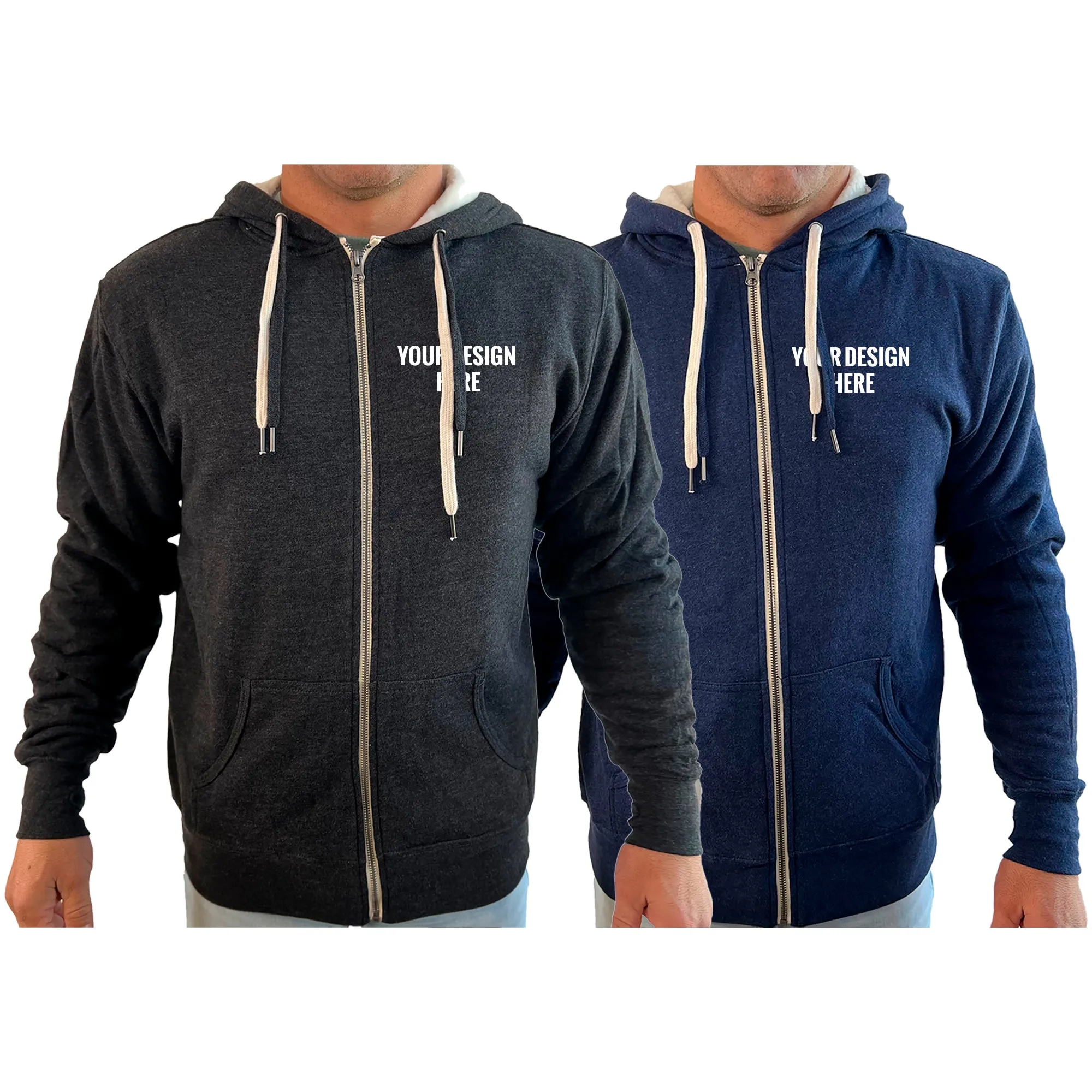 11th Dimension BJJ Academy Sherpa Lined Zip-Up Hoodie #792 C