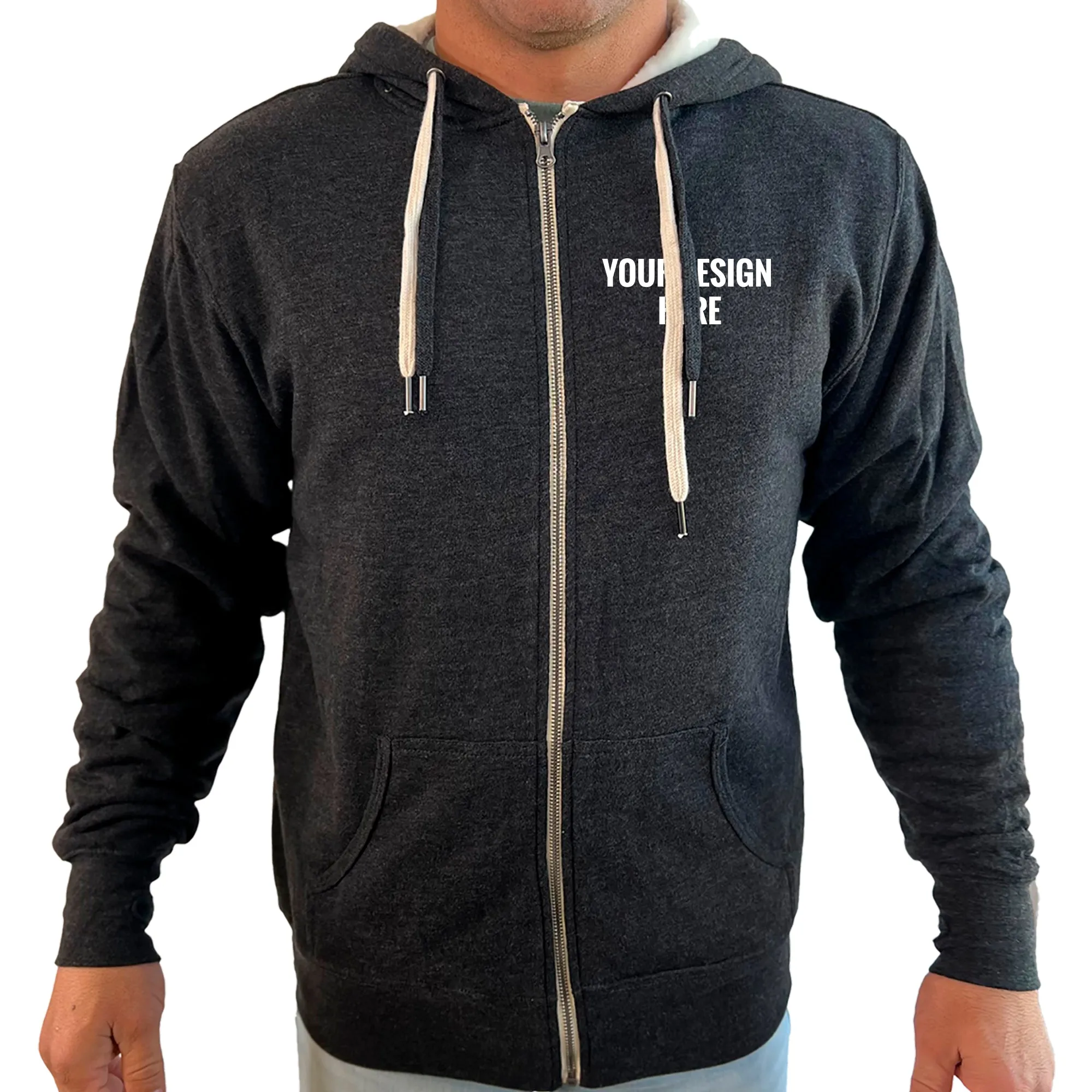 11th Dimension BJJ Academy Sherpa Lined Zip-Up Hoodie #792 C