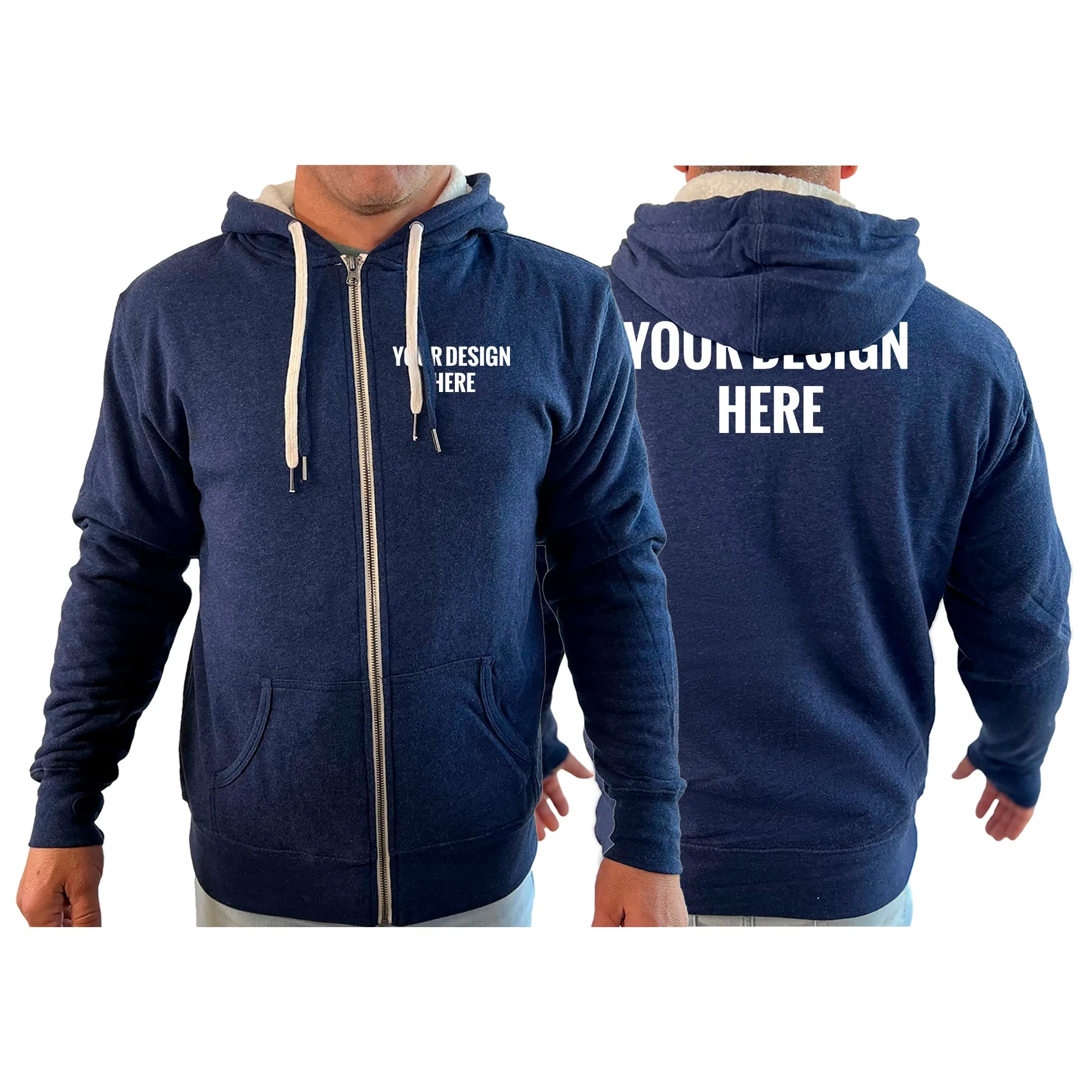 11th Dimension BJJ Academy Sherpa Lined Zip-Up Hoodie #792 C