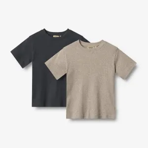 2 Rib T-shirt S/S Fabian - navy