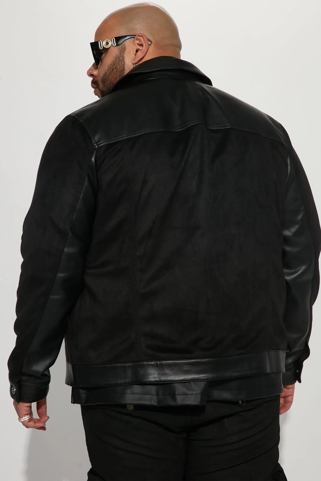 All Or Nothing Faux Suede Jacket - Black