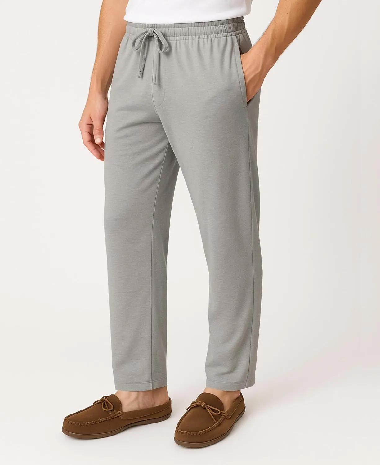 Andrew Scott Men's 6 Pack 100% Cotton Jersey Knit Yoga Lounge & Sleep Pajama Pants