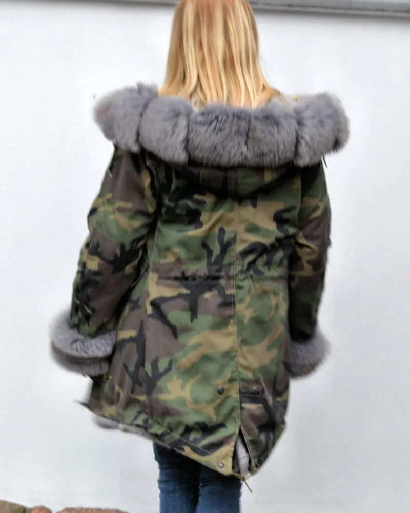 Aofur Womens Hooded Faux Fur Lined Warm Coats Parkas Anoraks Outwear Winter Long Jackets