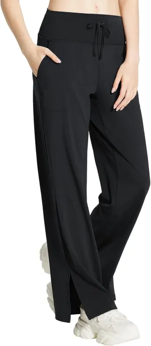 baleaf Women's Loose Yoga Pants Wide Leg Athletic Pants High Waisted Casual Lounge Drawstring Sweatpants with Pockets