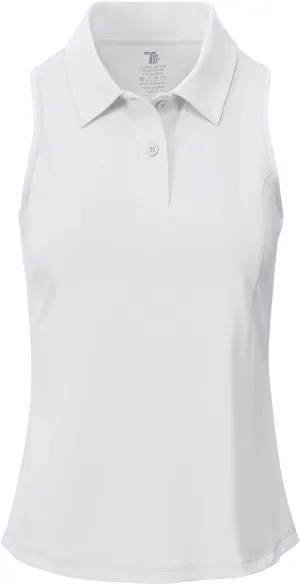 BASUDAM Women's Sleeveless Golf Shirts Back-Tuck UPF 50  Active Tennis T-Shirts Polo Tank Tops Quick Dry
