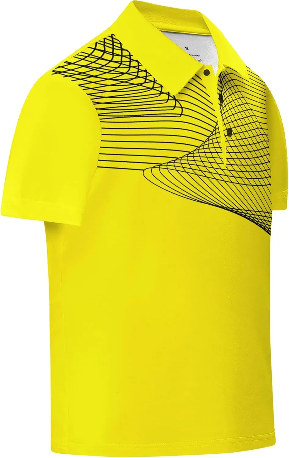 Boys Printed Polo Shirt Short Sleeve Stylish Moisture Wicking UPF 30  Performance Golf Shirts 7-16 Years