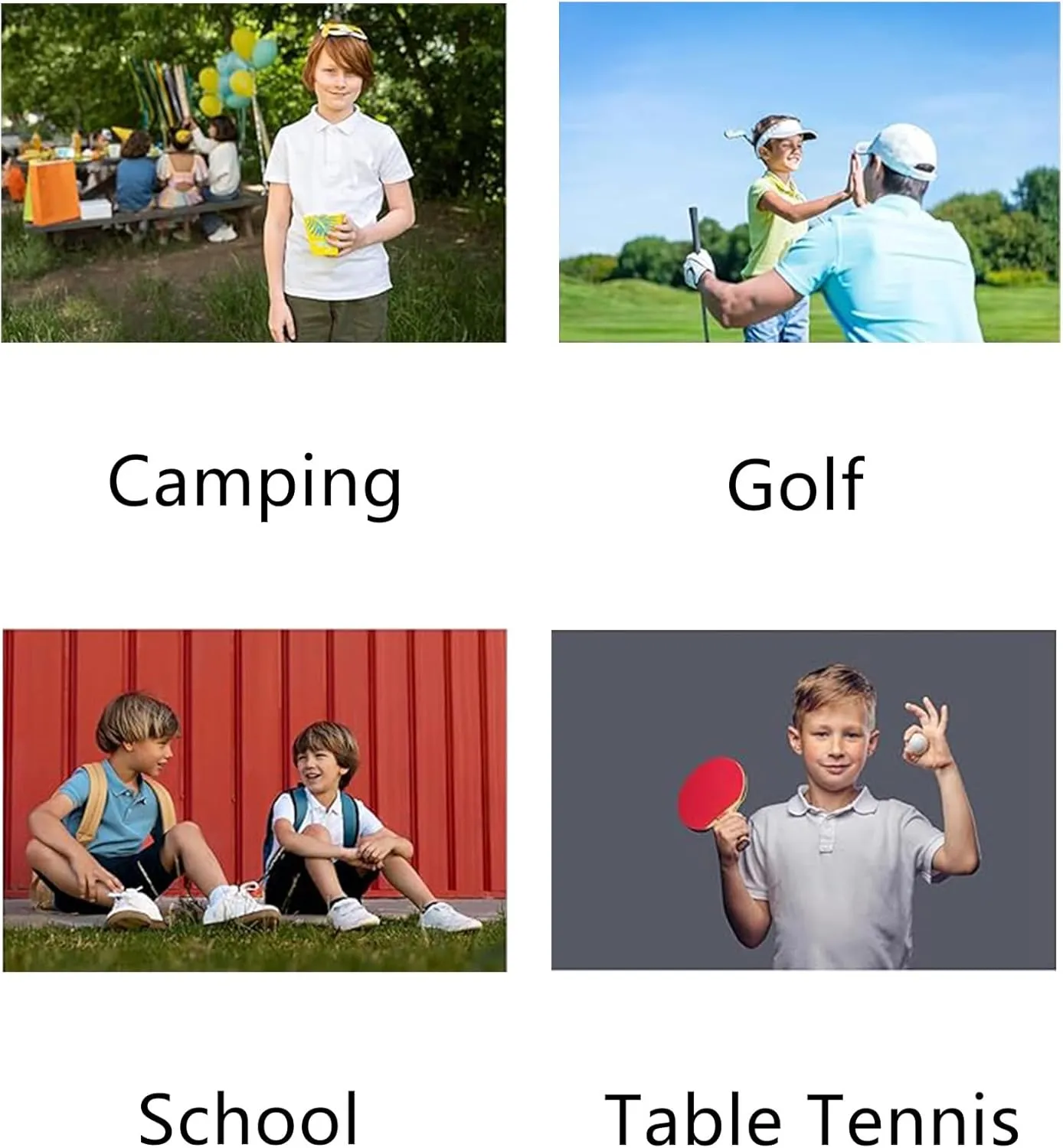 Boys Printed Polo Shirt Short Sleeve Stylish Moisture Wicking UPF 30  Performance Golf Shirts 7-16 Years