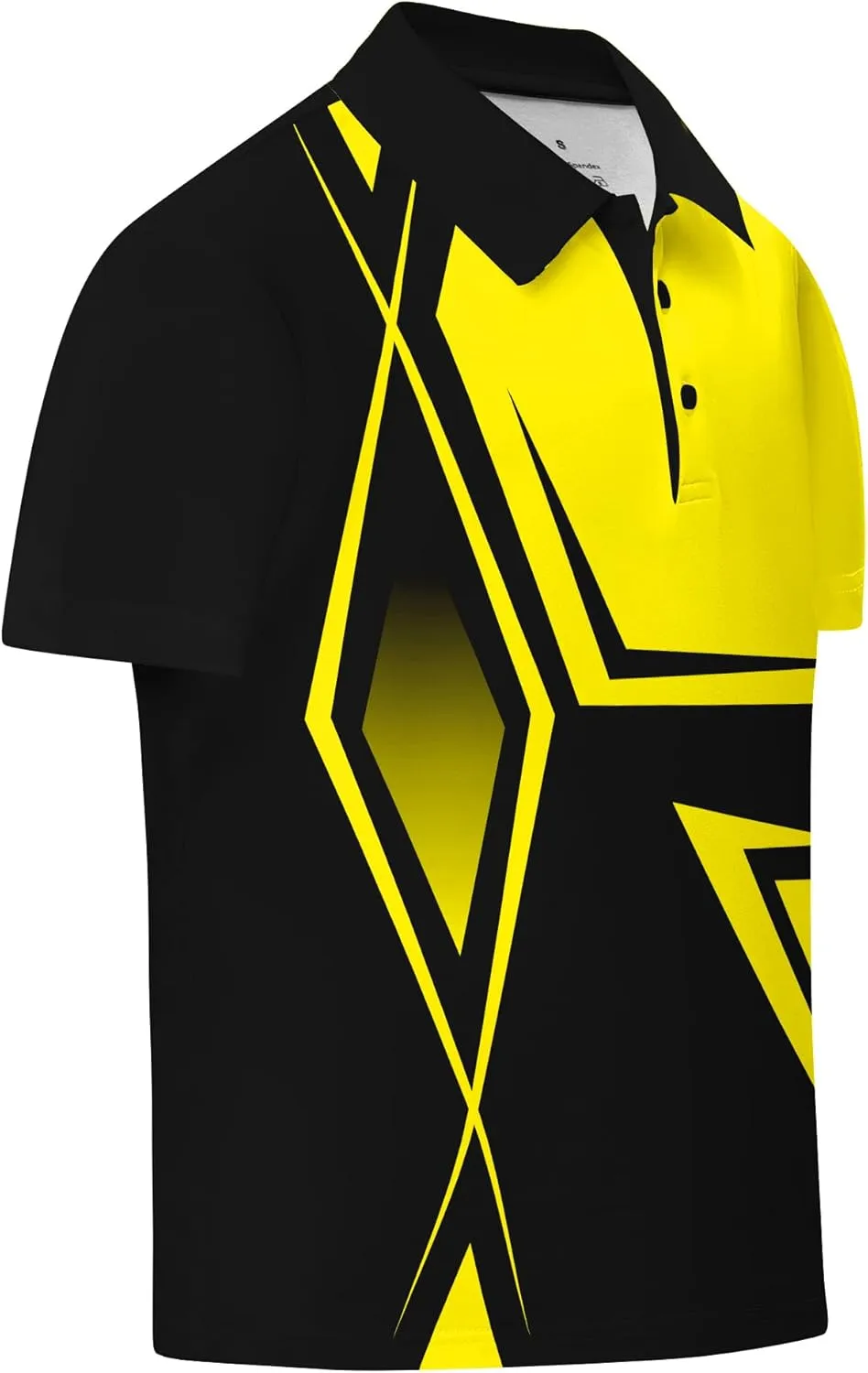 Boys Printed Polo Shirt Short Sleeve Stylish Moisture Wicking UPF 30  Performance Golf Shirts 7-16 Years