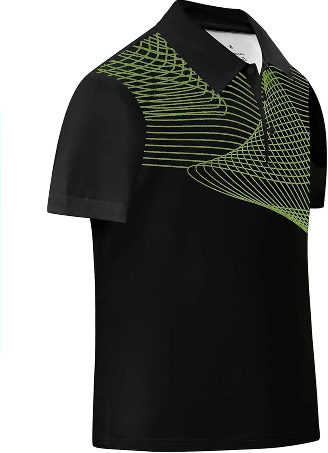 Boys Printed Polo Shirt Short Sleeve Stylish Moisture Wicking UPF 30  Performance Golf Shirts 7-16 Years