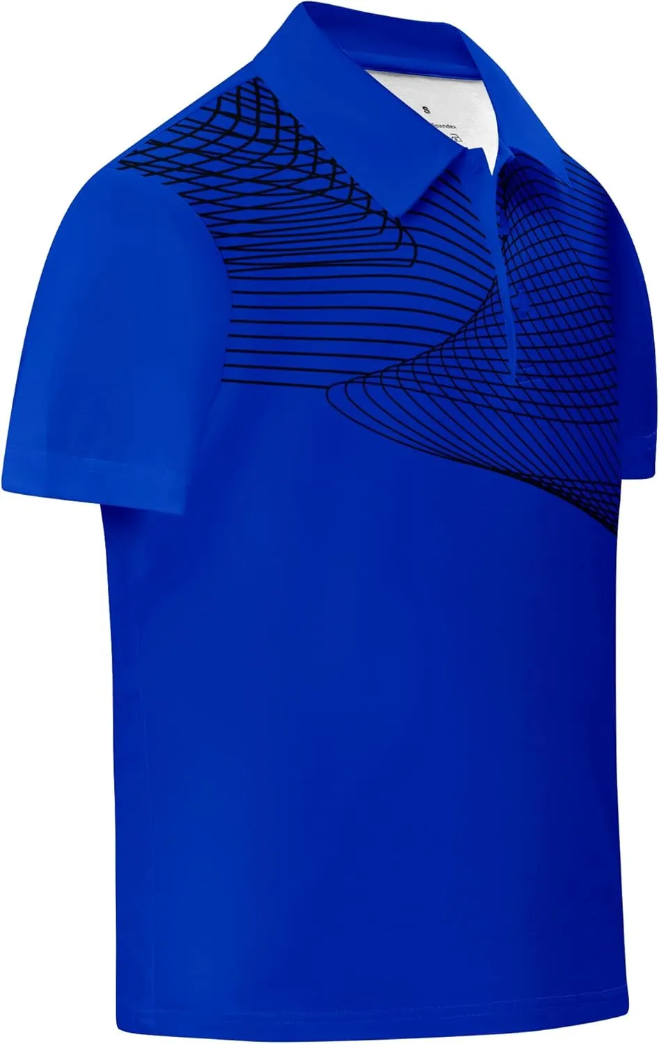 Boys Printed Polo Shirt Short Sleeve Stylish Moisture Wicking UPF 30  Performance Golf Shirts 7-16 Years