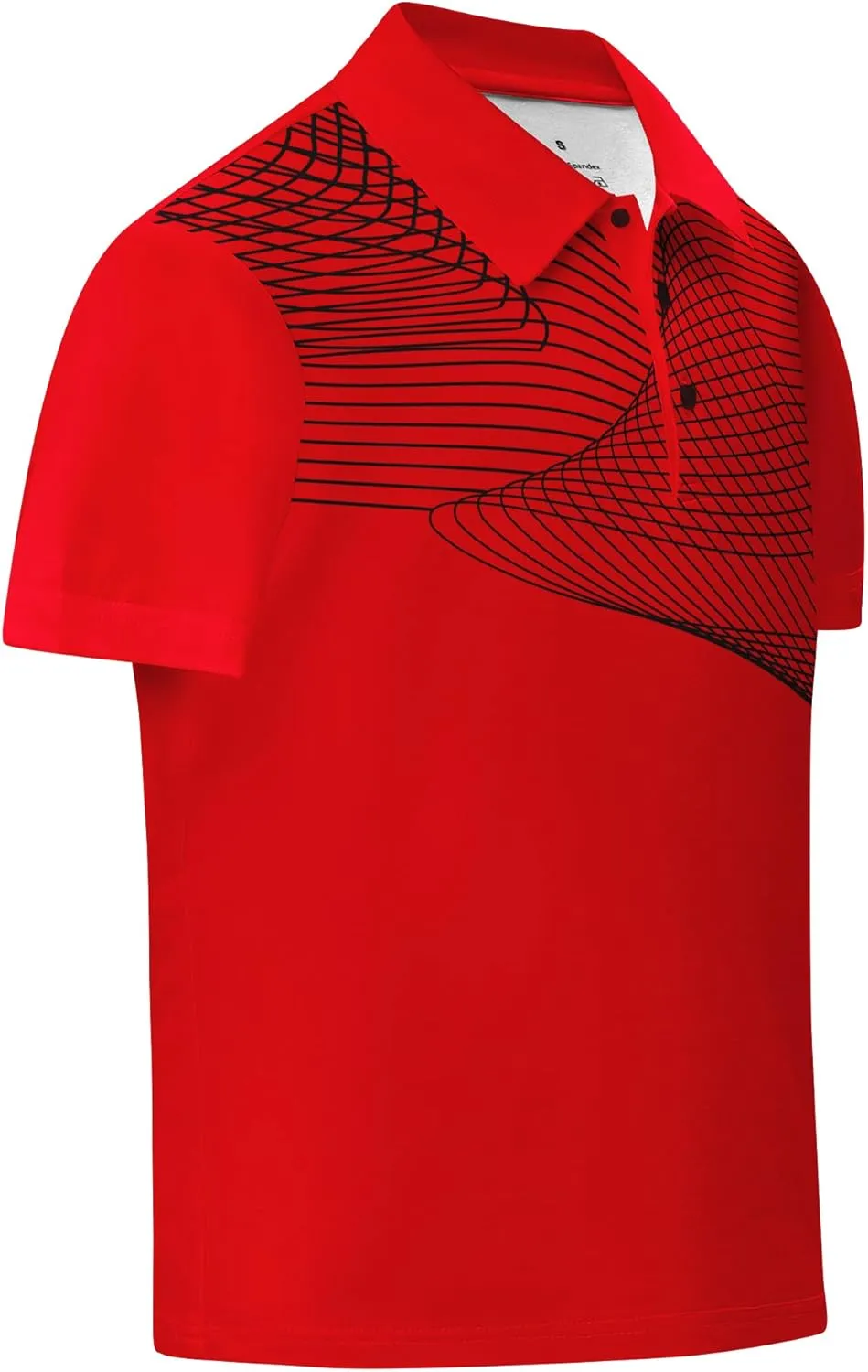 Boys Printed Polo Shirt Short Sleeve Stylish Moisture Wicking UPF 30  Performance Golf Shirts 7-16 Years
