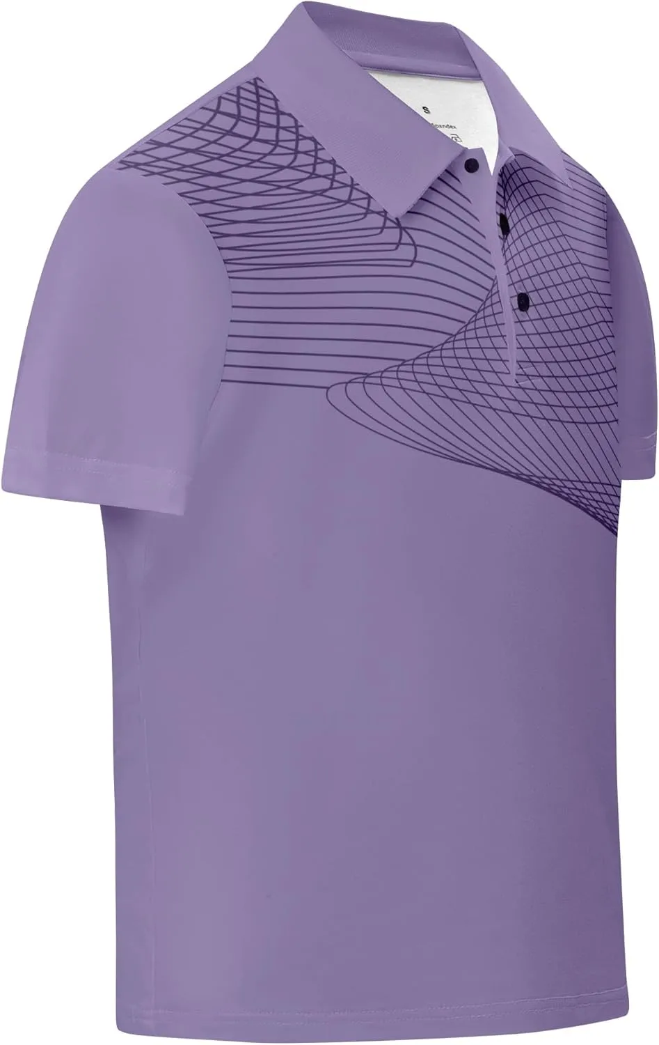 Boys Printed Polo Shirt Short Sleeve Stylish Moisture Wicking UPF 30  Performance Golf Shirts 7-16 Years