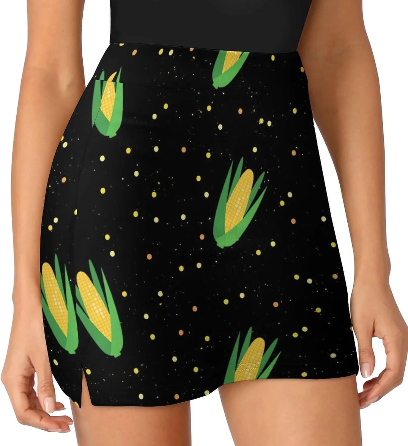 Colorful Flower Shorts Skirt Women Golf Skirt Tennis Skirt Mini Skirts High Waist Single Pocket Exercise Skorts