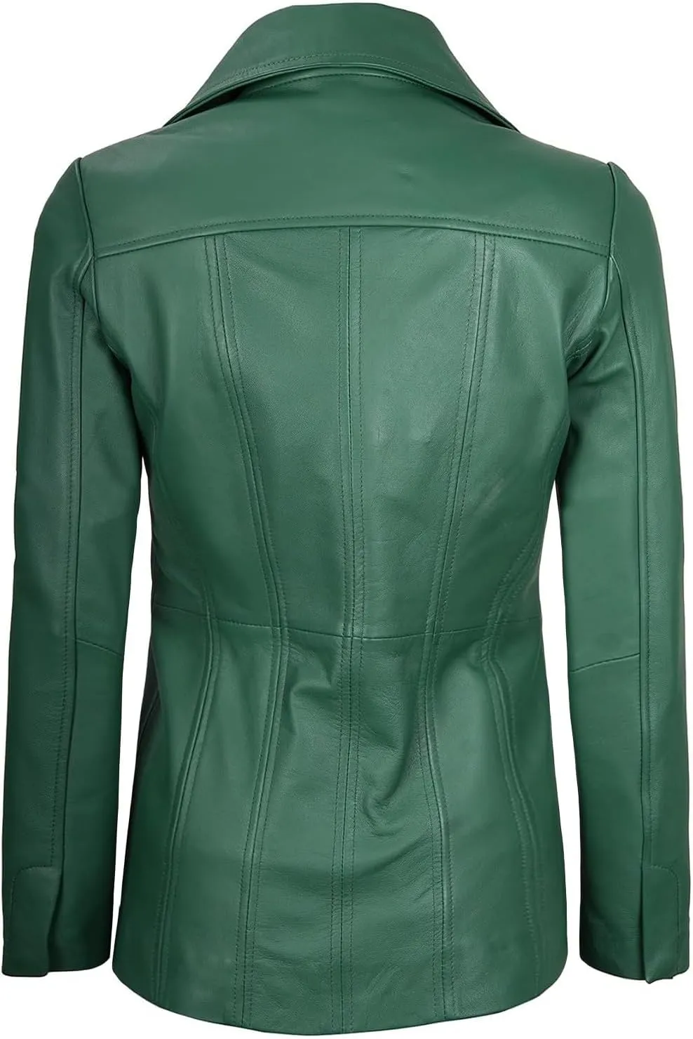 Decrum Leather Blazers for Women - Stylish Blazer Style Casual Real Lambskin Leather Jacket Women