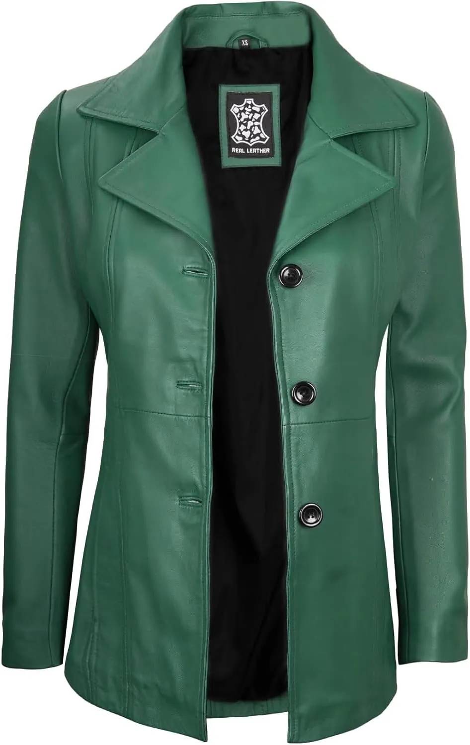 Decrum Leather Blazers for Women - Stylish Blazer Style Casual Real Lambskin Leather Jacket Women
