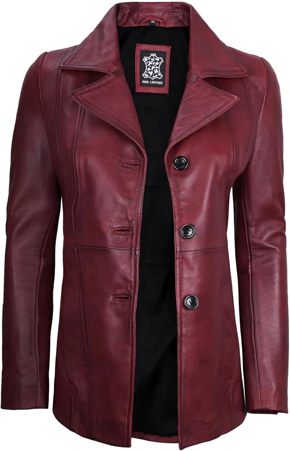 Decrum Leather Blazers for Women - Stylish Blazer Style Casual Real Lambskin Leather Jacket Women