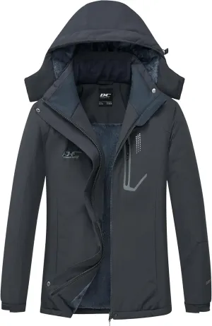 Diamond Candy Women's Winter Ski Jacket Hooded Windproof Warm Jackets Snow Waterproof Rain Coat