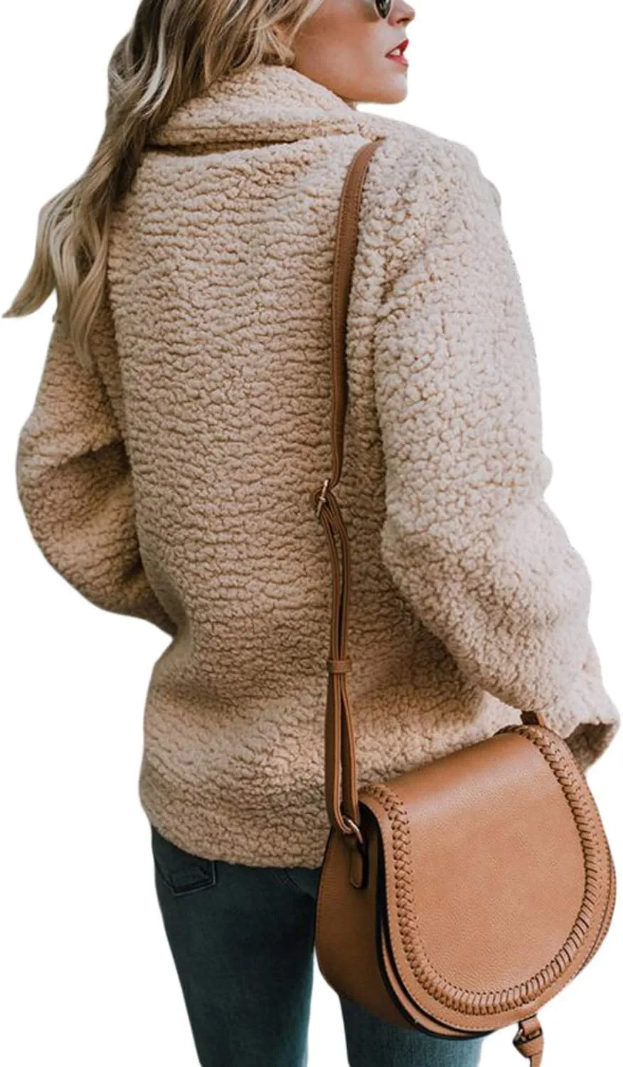 Dokotoo Womens 2024 Winter Fleece Teddy Bear Sherpa Jacket Coats with Pockets