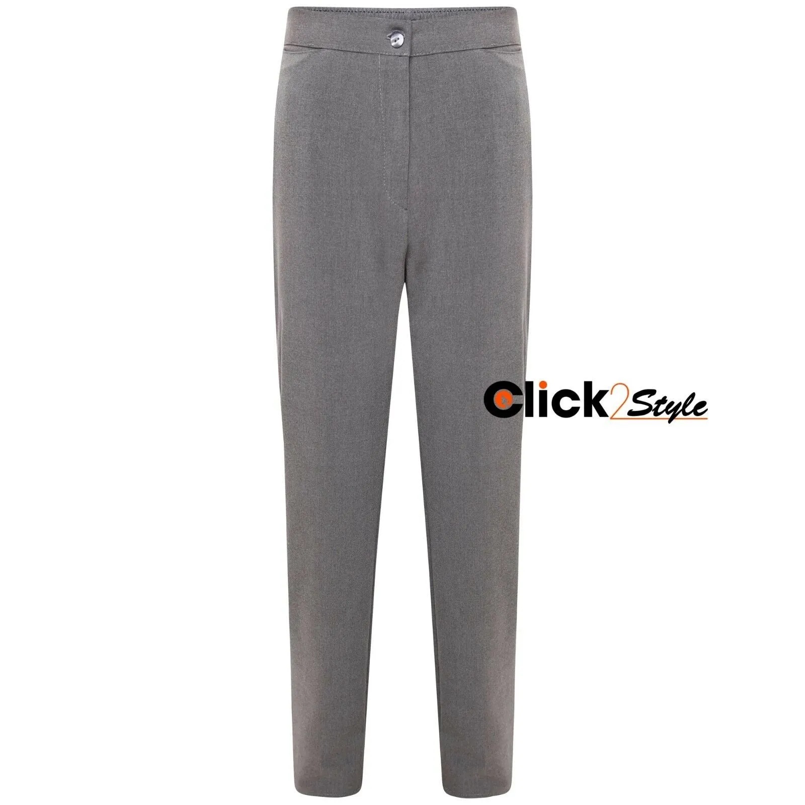 Girls School Uniform Smart Fit Comfortable Trousers Formal Pant  -Grey