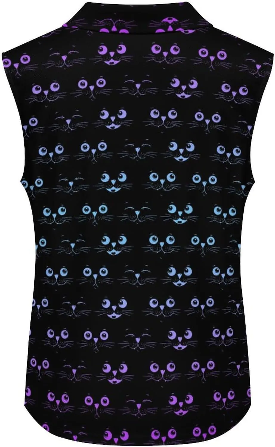 Golf Shirt Womens Sleeveless Moisture Wicking Athletic Printed Polo Golf Tank Top Women (XS-4XL)