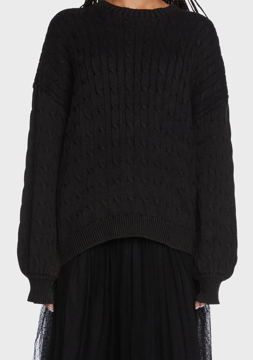 Heard It Before Oversized Sweater