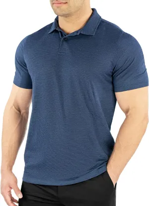 HydraVent Men's Polo Shirts - Quick Dry Athletic Short Sleeve Polo Shirt for Men