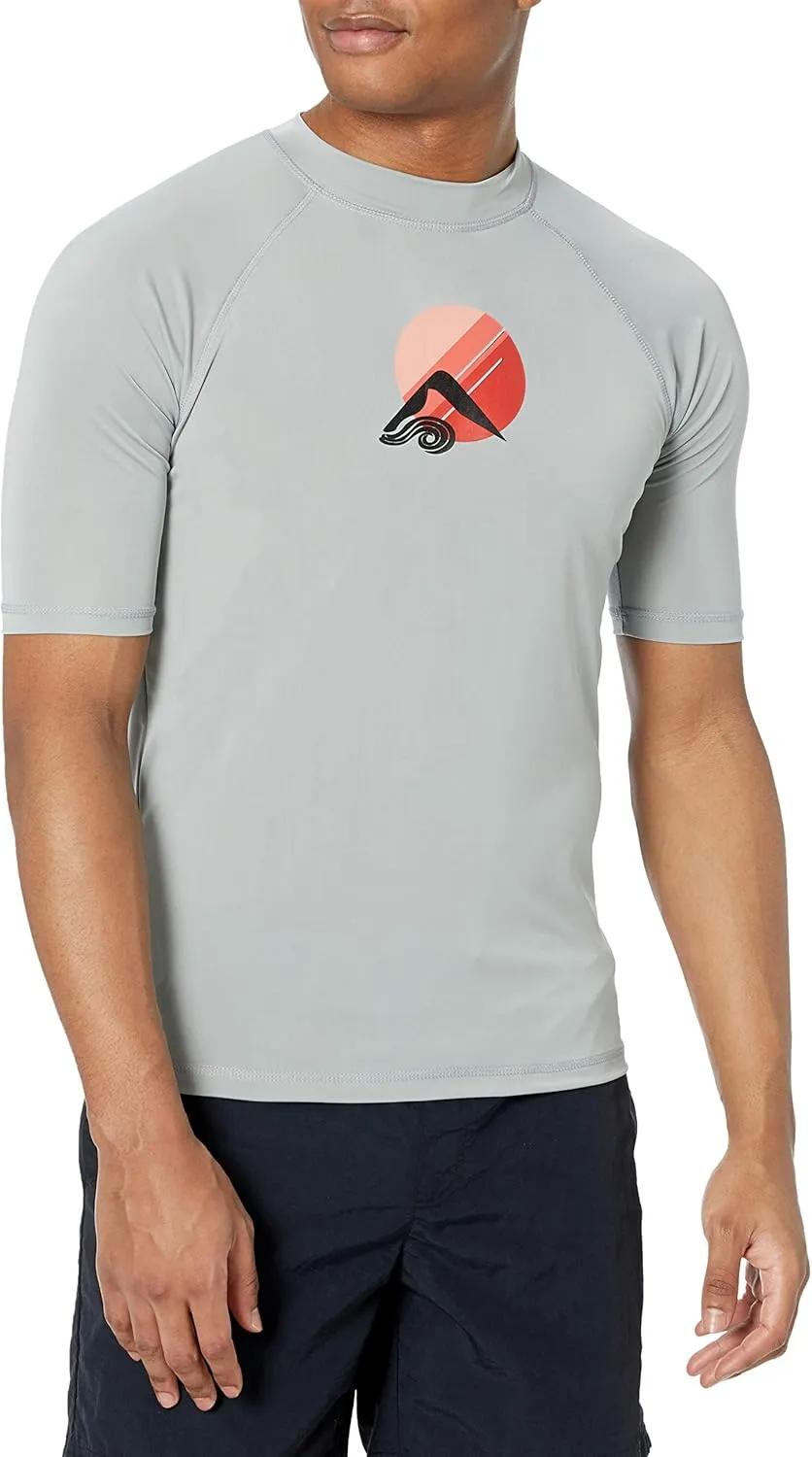 Kanu Surf Fiji Rashguard for Men UPF 50  Sun Protection Swim Shirts Rash Guard for Men