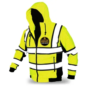 KwikSafety SAGE Safety Hoodie (PREMIUM QUILTED STITCHING) Class 3 ANSI Tested OSHA Compliant Hi Vis Reflective PPE - Model No.: KS5505