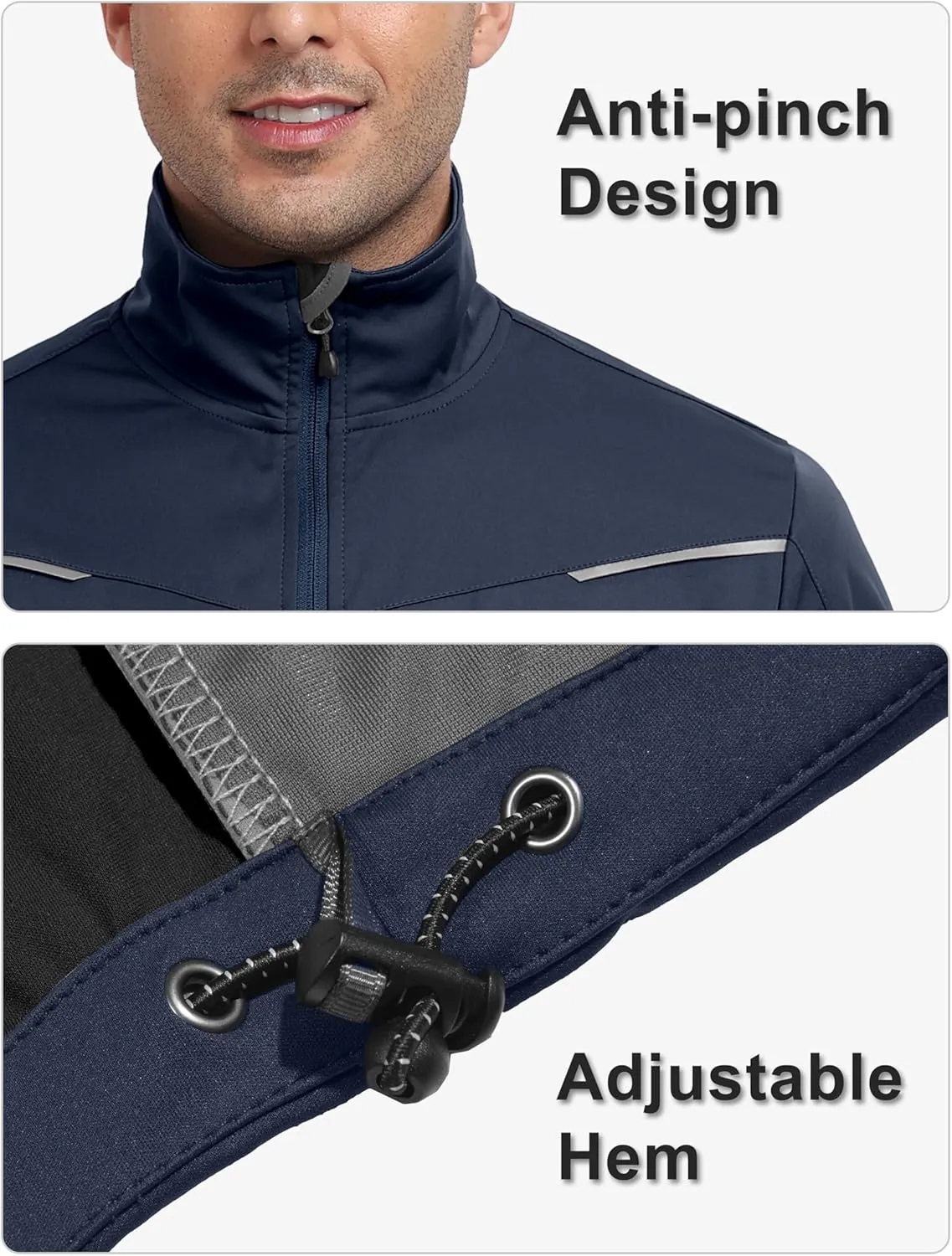 Little Donkey Andy Men's Lightweight Softshell Vests Short Sleeve Jackets for Golfing Hiking Running