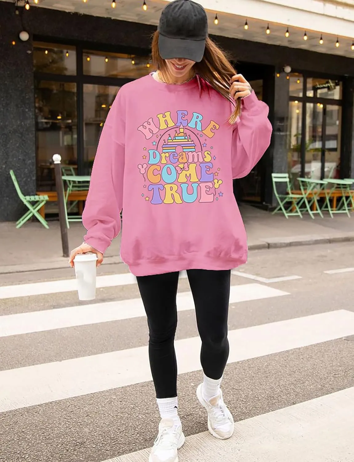 Magic Kingdom Sweatshirts For Women Oversized Magical Shirt Cute Vacation Tees Girls Castle Graphic Long Sleeve Tops