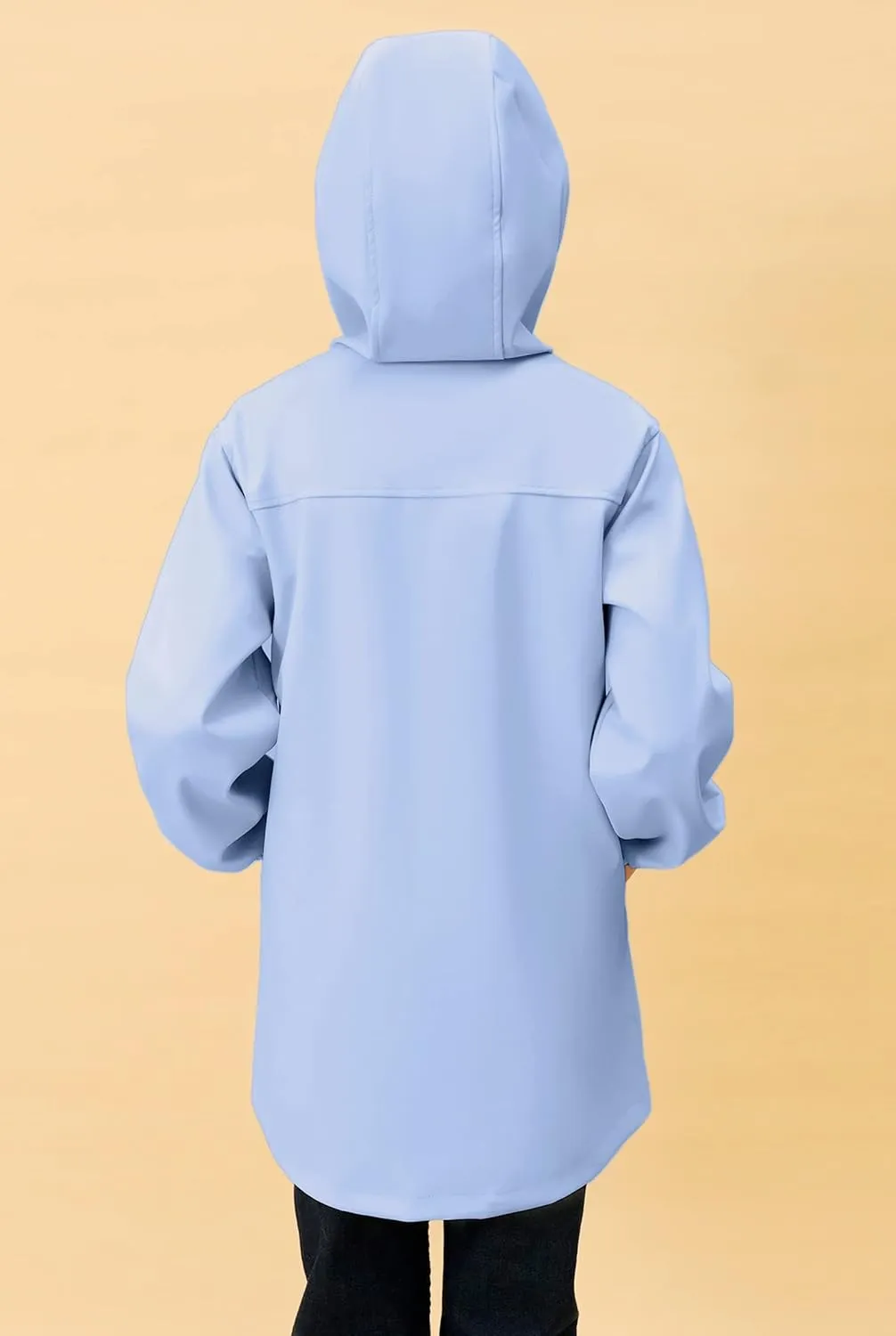 maoo garden Girls Rain Jackets Kids Waterproof Raincoat Lightweight Floral Lining Spring Windbreaker