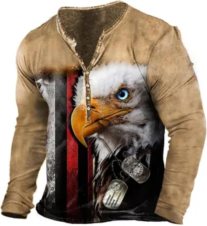 Men's Henley Shirts Long Sleeve Muscle Fit Shirts Vintage Casual Button V Neck T-Shirts for Men Quick Dry (0036,Large)