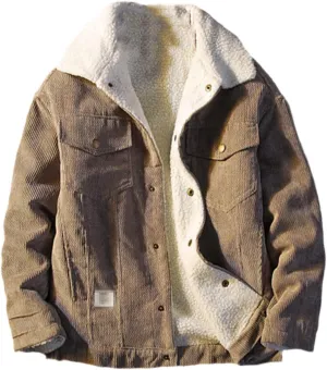 Men's Jackets And Coats Fashion Warm Corduroy Thick Coats Winter Men's Down Jackets Men's Cotton Coats