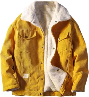 Men's Jackets And Coats Fashion Warm Corduroy Thick Coats Winter Men's Down Jackets Men's Cotton Coats
