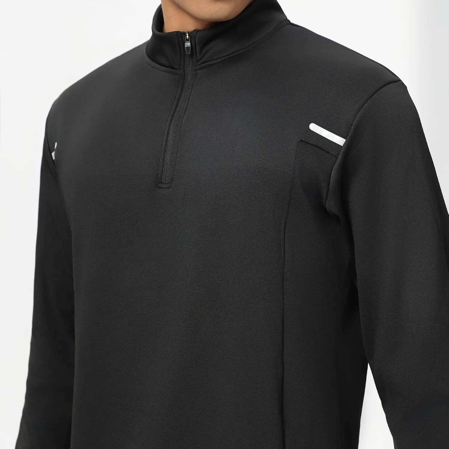 Men's Quarter Zip Athletic Shirt, Long Sleeve Performance Pullover, Quick Dry Running Cycling Workout Top Athletic Shirts