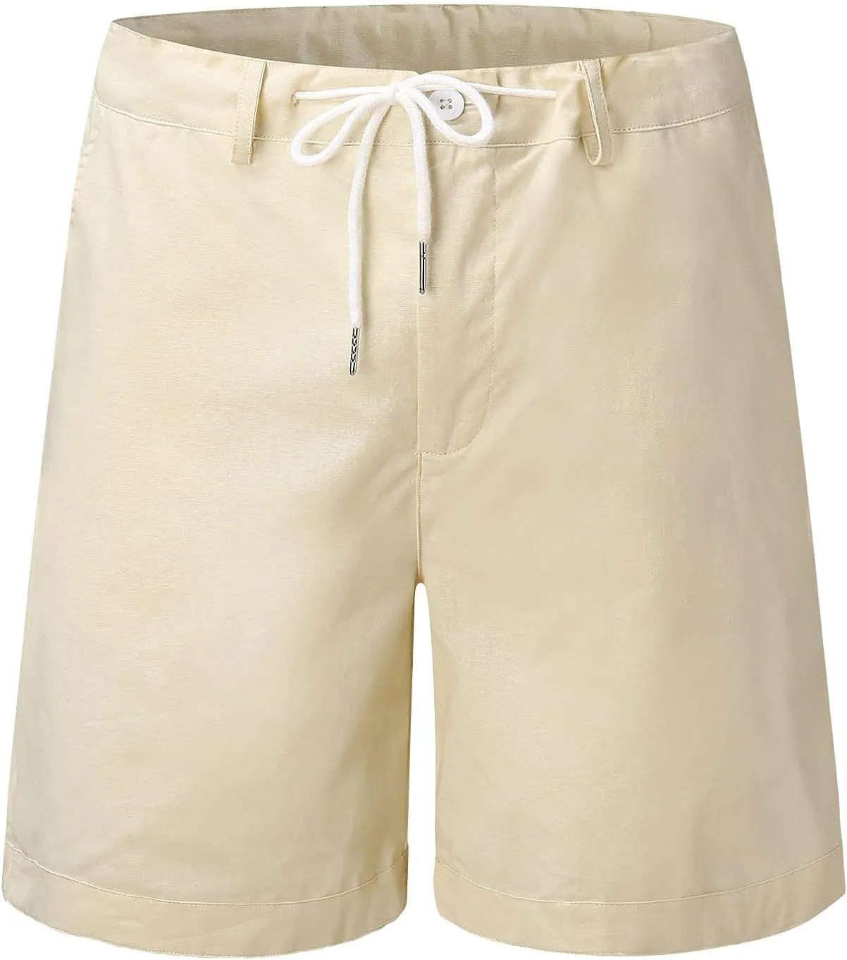 Mens Quick Dry Slim Fit Swim Shorts Elastic Waist Drawstring Summer Trunks with Multi-Pockets Square Leg Board Short