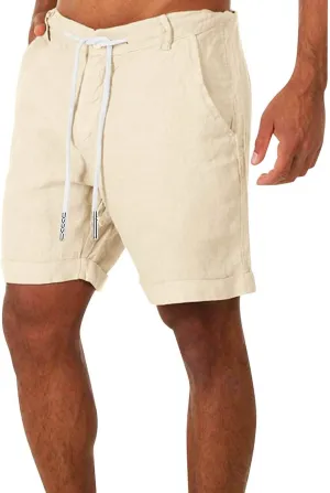 Mens Quick Dry Slim Fit Swim Shorts Elastic Waist Drawstring Summer Trunks with Multi-Pockets Square Leg Board Short