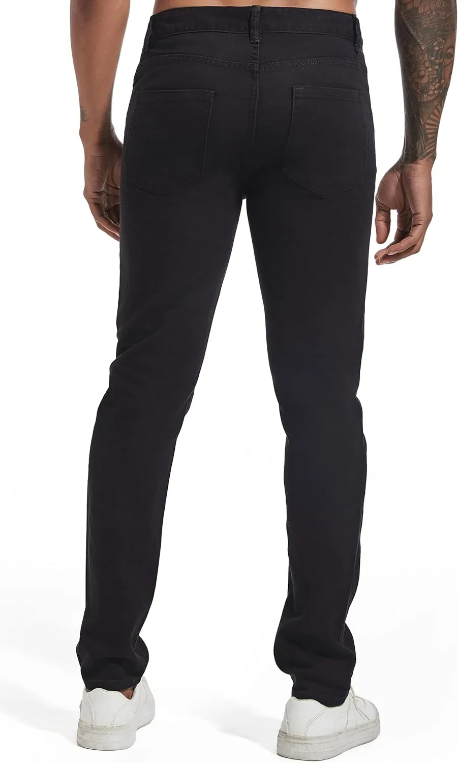Men's Slim Fit Jean Cut 5-Pocket Non-Stretch Causal Twill Pants