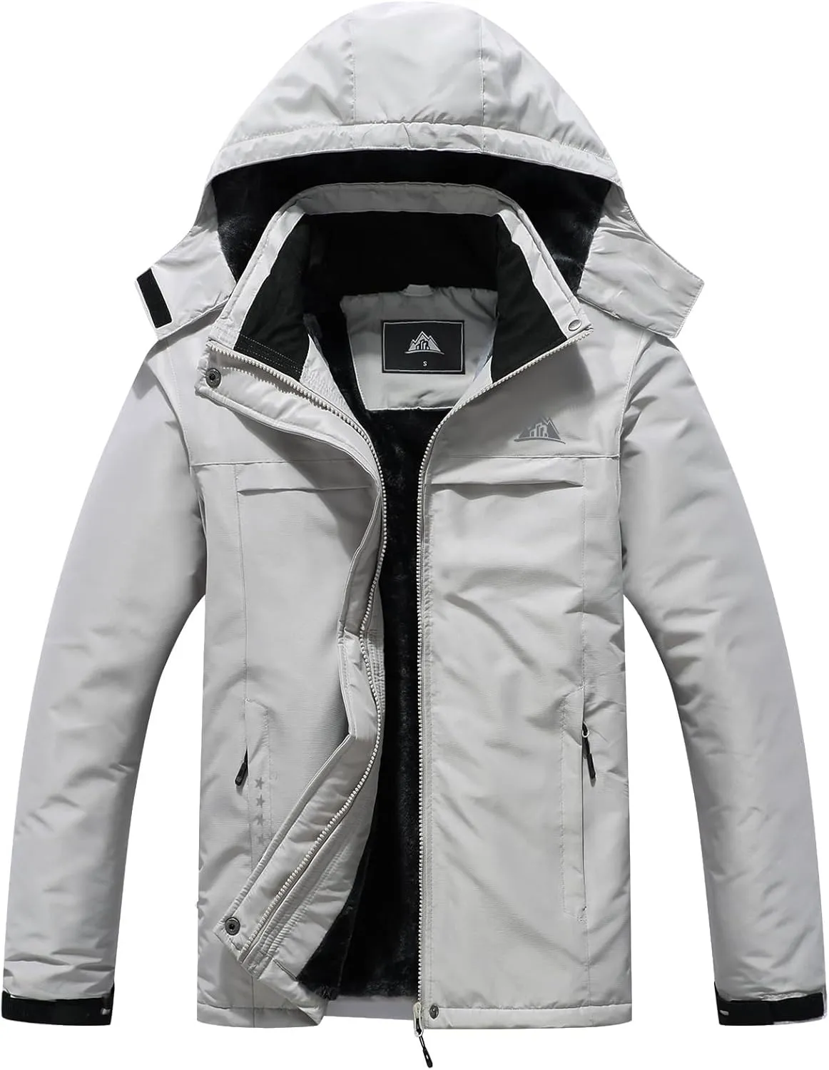 MOERDENG Women's Ski Jacket Warm Winter Coat Hooded Snowboarding Jackets Waterproof Mountain Windbreaker for Hiking Traval