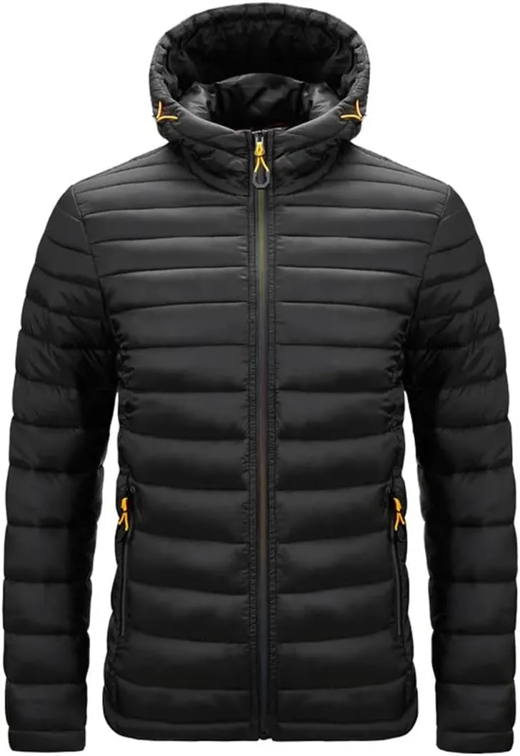 Pegsmio Cotton-Padded Clothes Men Casual Jackets Fashion Outdoor Winter Warm Windproof Hooded Coats