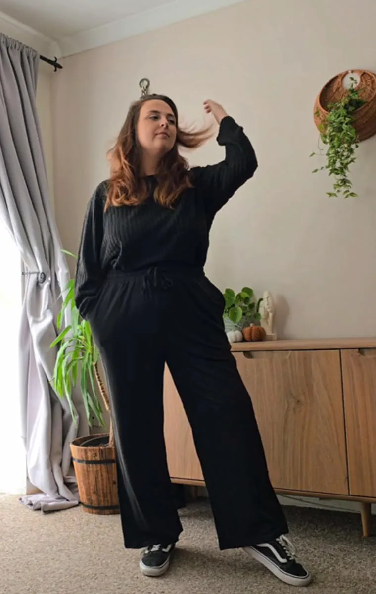 RITERA Plus Size Pants for Women Soft Joggers Sweatpants Casual Loose Comfy Lounge Pajama Drawstring Pant with Pockets XL-5XL
