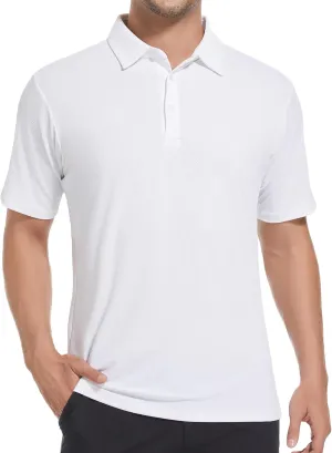 SAMERM Golf Shirts for Men Dry Fit Short Sleeve Moisture Wicking Casual Solid Stylish Mens Polo Shirts