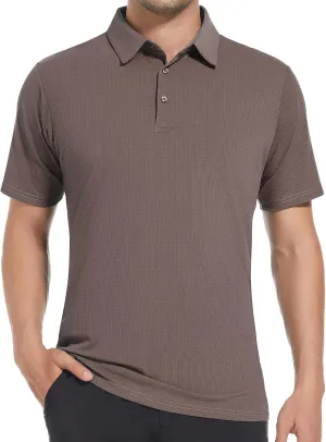 SAMERM Golf Shirts for Men Dry Fit Short Sleeve Moisture Wicking Casual Solid Stylish Mens Polo Shirts
