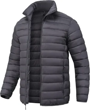 SPOSULEI Men Puffer Down Jacket Packable Lightweight Winter Jackets Coats Outdoor Waterproof Insulated Jackets