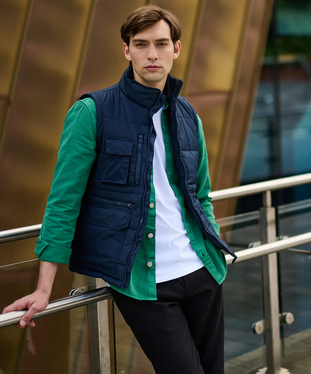 Steller multi-zip bodywarmer | Navy