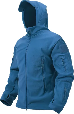 TACVASEN Mens Fleece Jacket Full Zip Tactical Hoodies Winter Coats Windproof Hoodies Warm Hunting