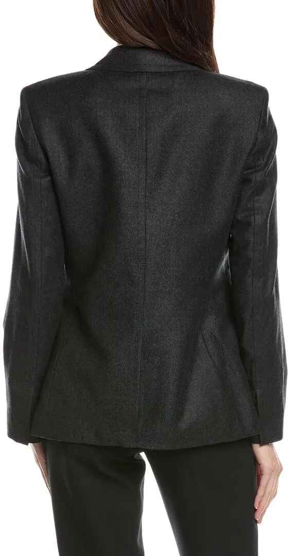 Theory Women's 2 Button Tailor Jacket Sleek Flannel