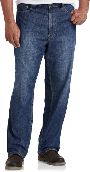 True Nation by DXL Men's Big and Tall Relaxed-Fit Stretch Jeans | Machine Washable with 5-Pocket Style and Stitched Details