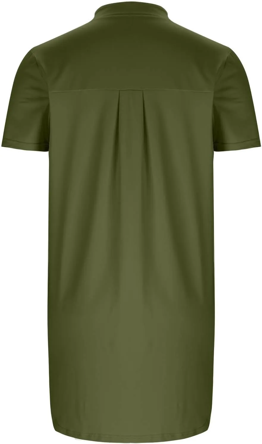 Tunic Dress for Women Button Down V Neck Short Sleeve Dresses Lounge Classic Pure T-Shirts Dress Outfits