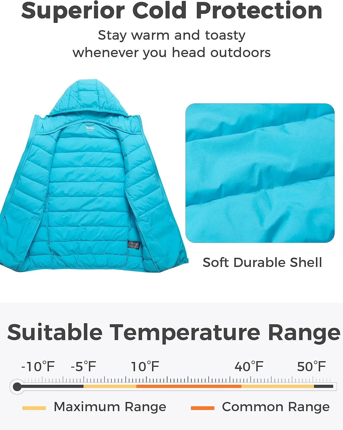 wantdo Women's Plus Size Lightweight Jackets Full-Zip Quilted Warm Jacket with Hood